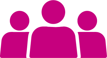 Three maroon people